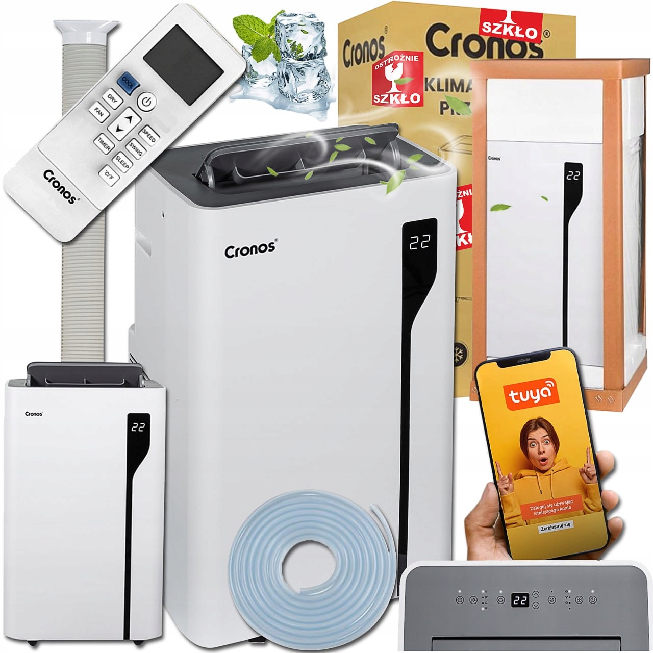 Klimatizácia Cronos PRENOSNÁ IZBOVÁ KLIMATIZÁCIA WIFI KLIMA 4100W 4100W